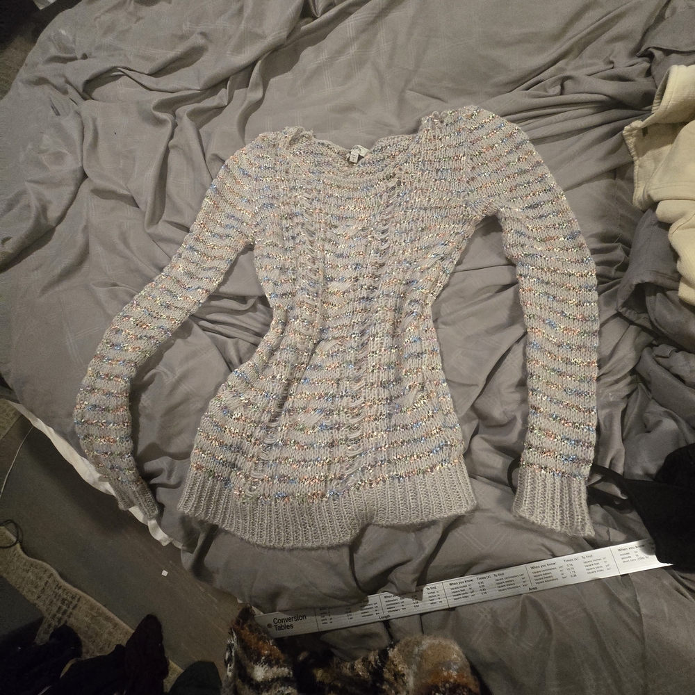Elegant Multicolor Knit Women's Sweater